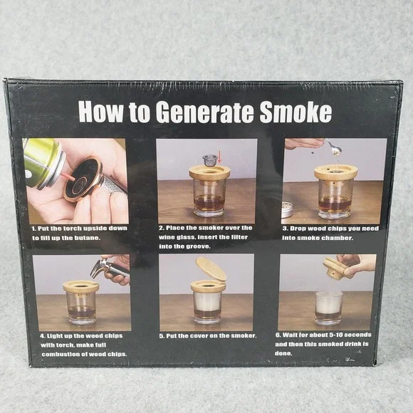 ExploNova Cocktail Smoker Kit with Torch Wood Chips Professional Bar Infuser Set - Picture 2 of 6